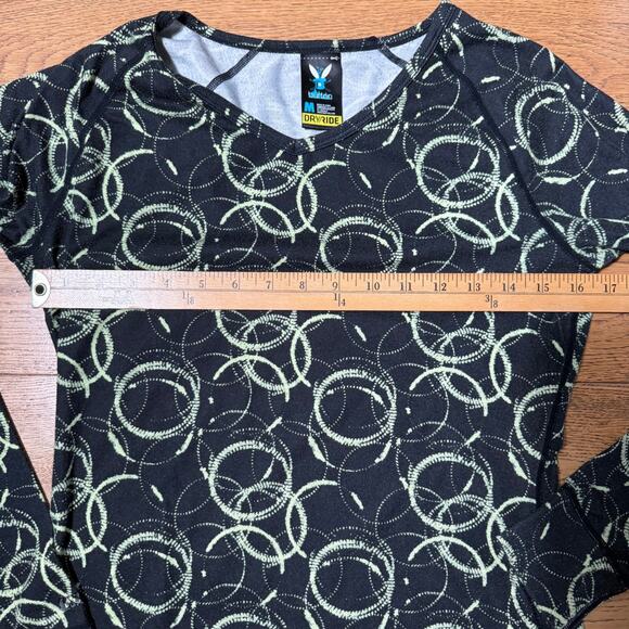 Burton Mid Weight Dryride Base Layer SZ M Women Black Swirl Ski Snowboard - Picture 4 of 6